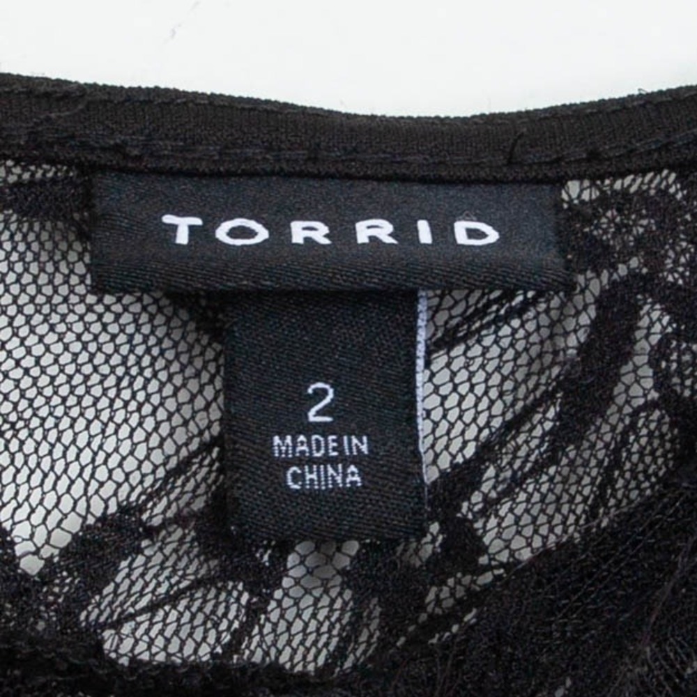 torrid Black Lace Ruffle Tiered Mini Dress - Picture 6 of 10